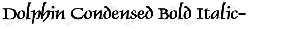Dolphin Condensed Bold Italic字体转换